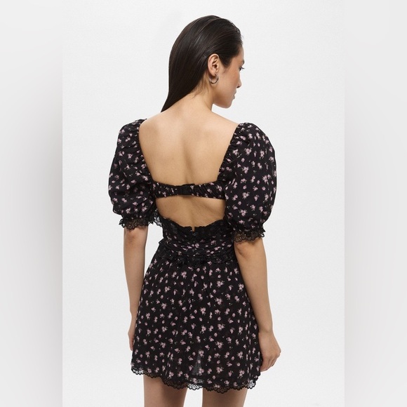 For Love & Lemons Noa Mini Dress Size Small NWT - Picture 5 of 15